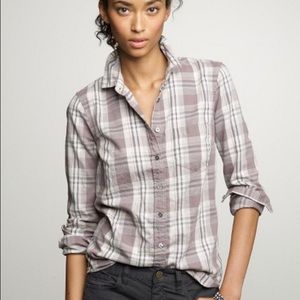 Brand New J.Crew Tomboy Plaid Boy Button Up