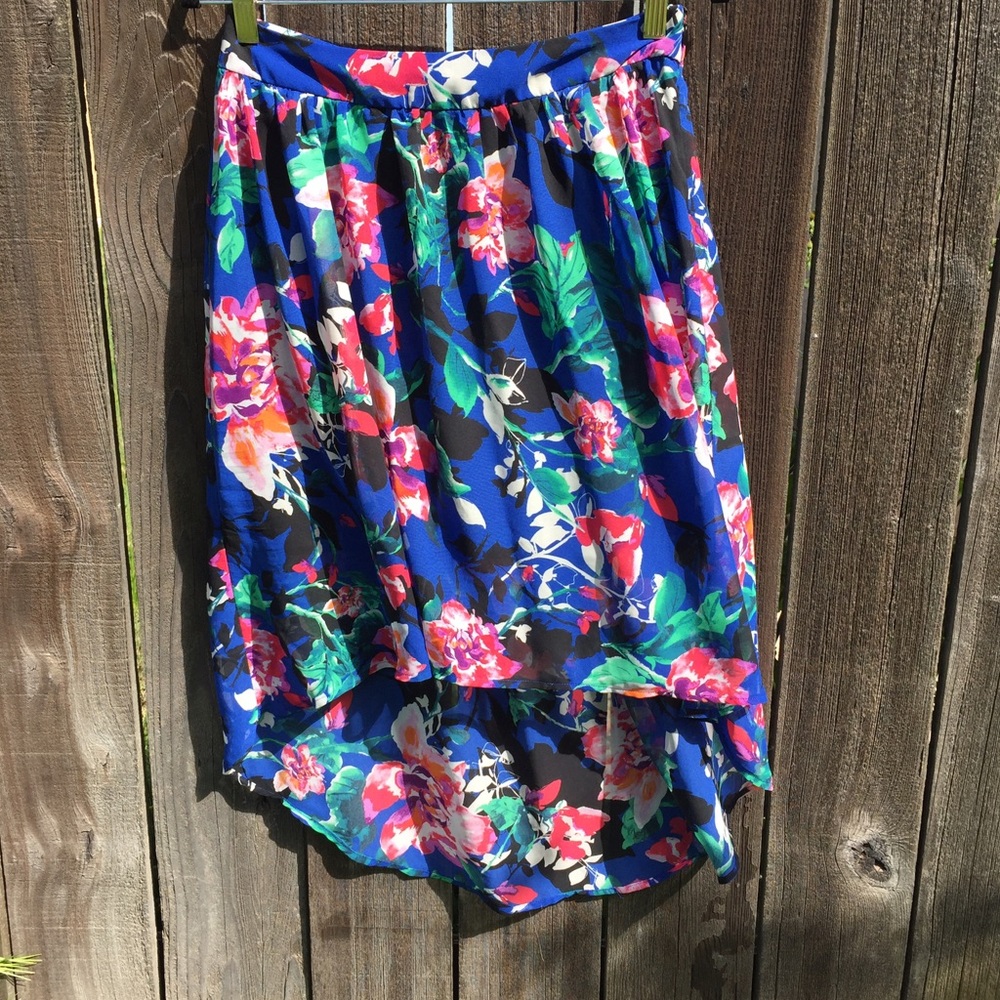 Floral Hi Low Skirt