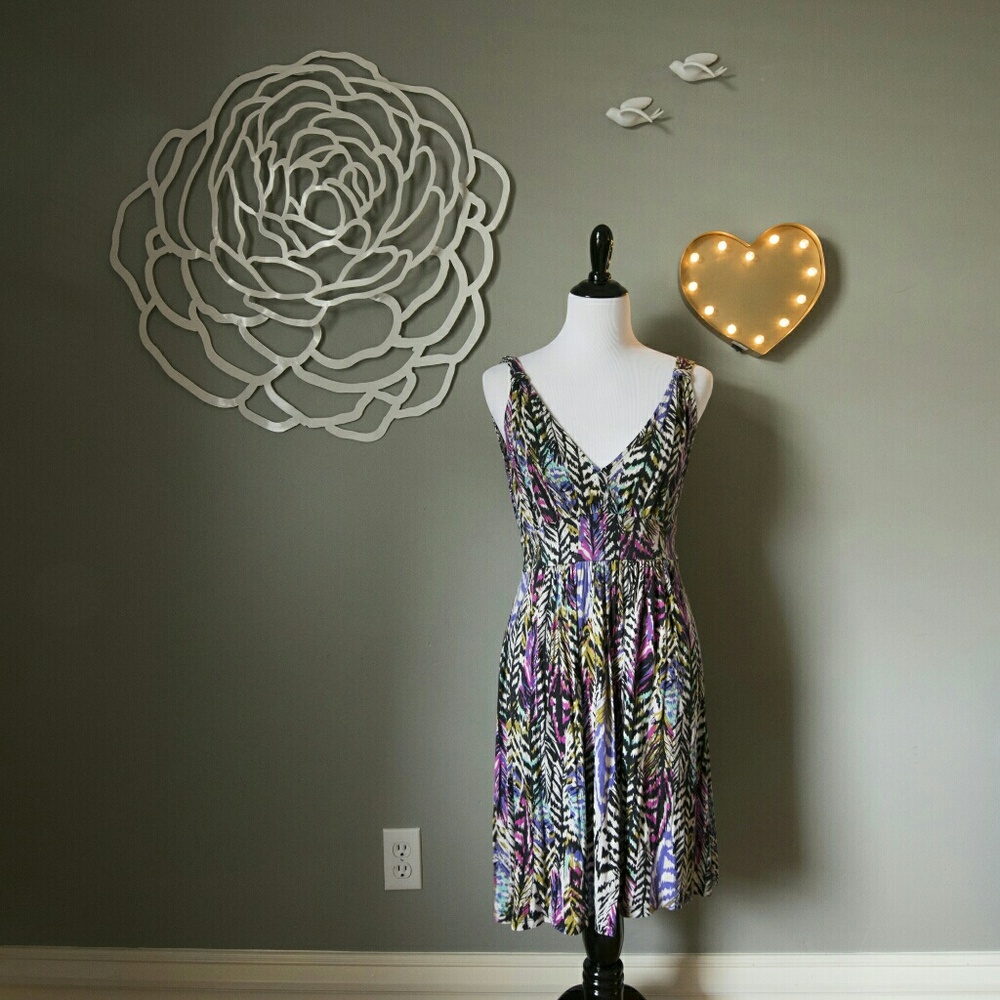 Feather Print Dress