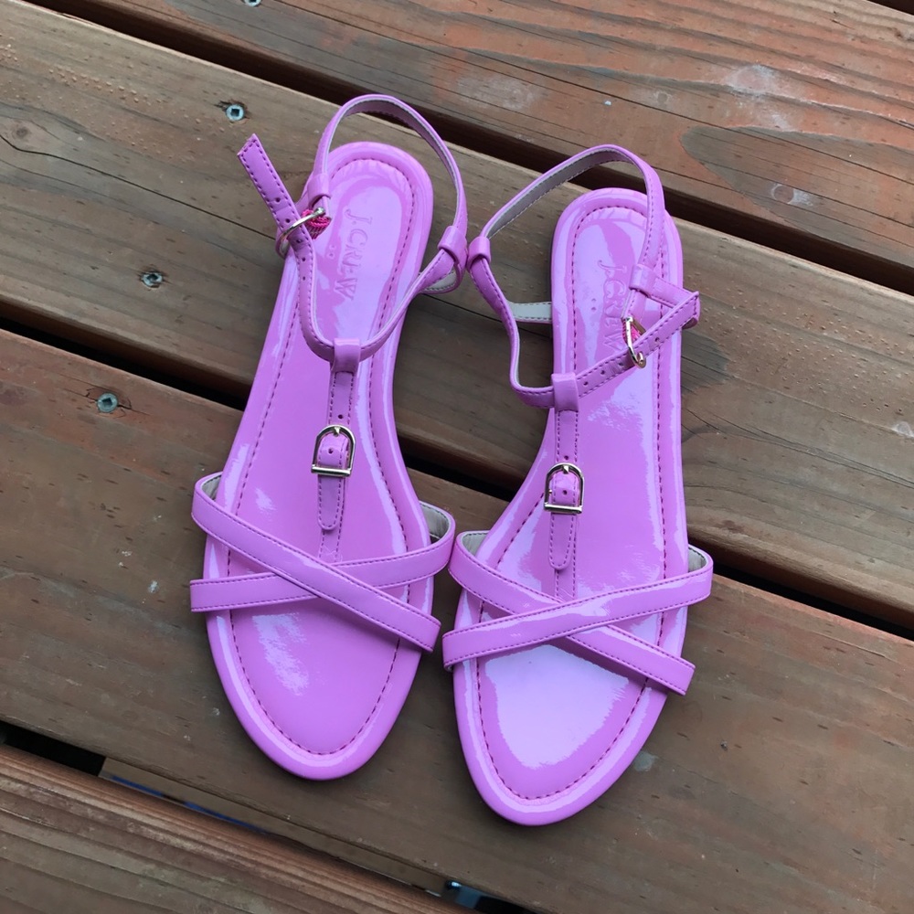 J Crew strappy pink sandals NWOT