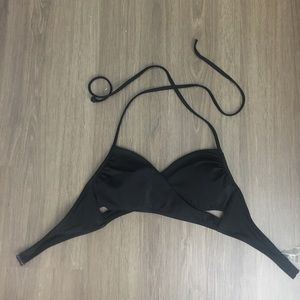 VS Pink Black Body Wrap Halter Bikini Top