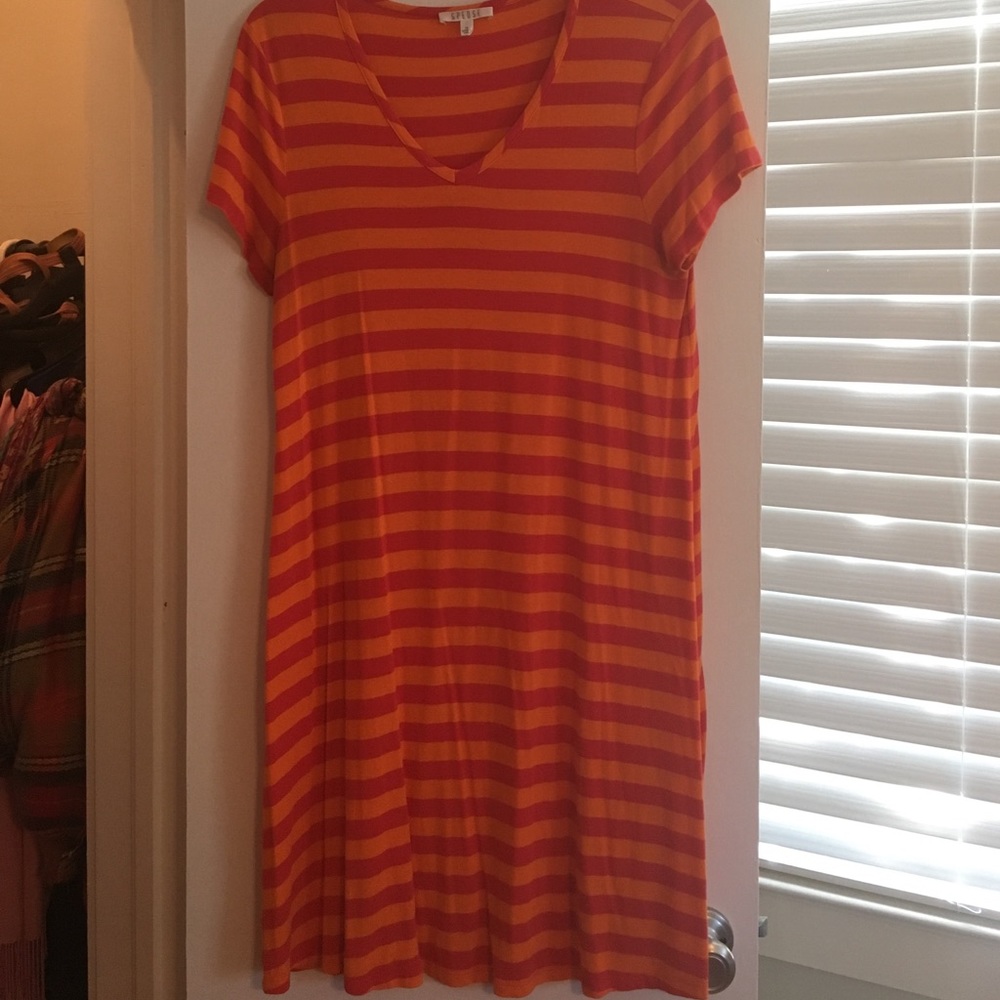 Spense orange and pink tshirt dress