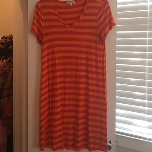 Spense orange and pink tshirt dress