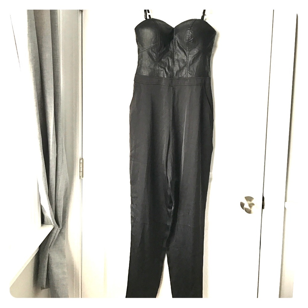 Leather corset jumpsuit *worn once*
