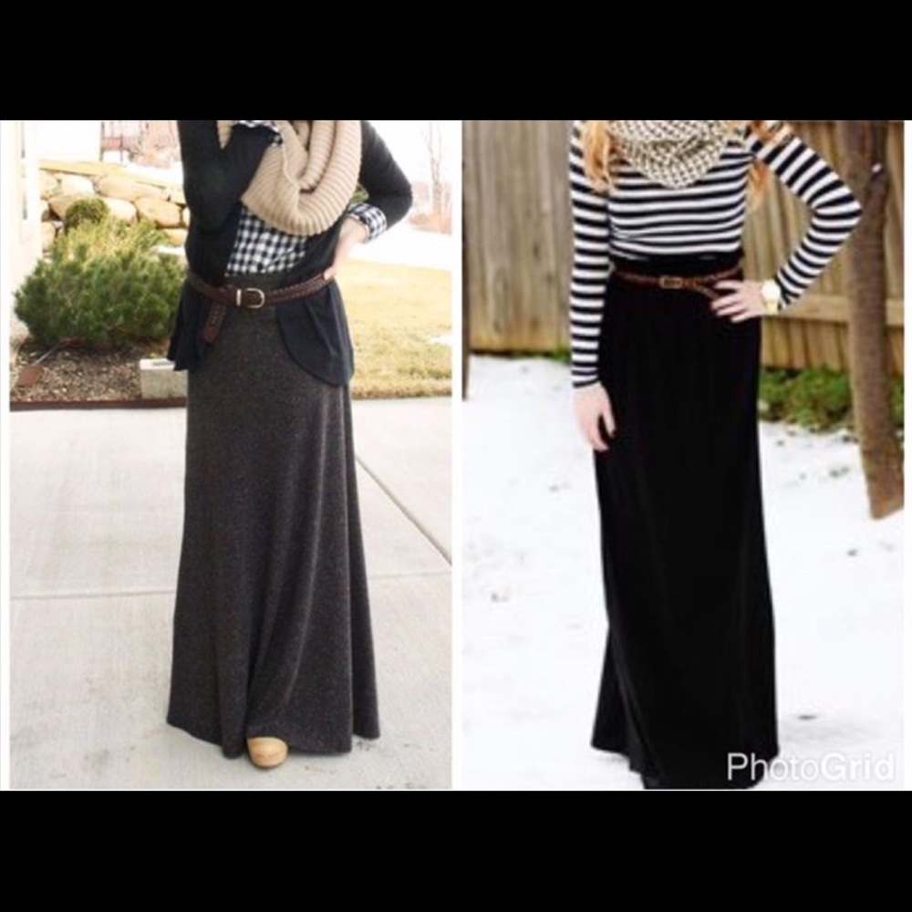 Maxi skirts  grey and black