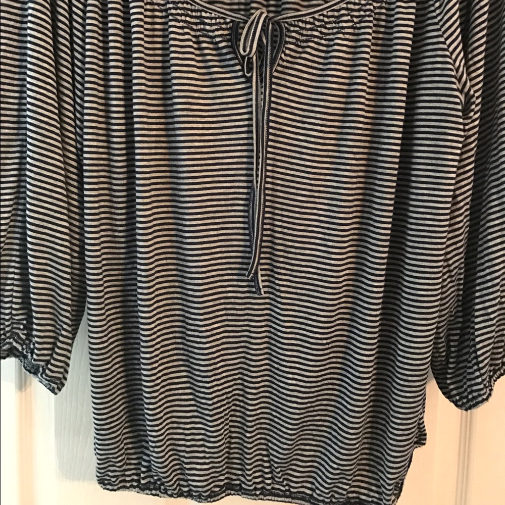 Striped top, 3/4 length sleeves