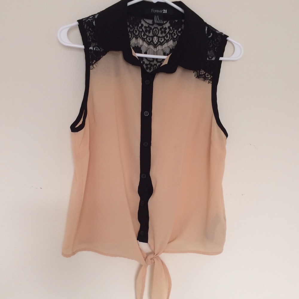 Button Up Lace Blouse