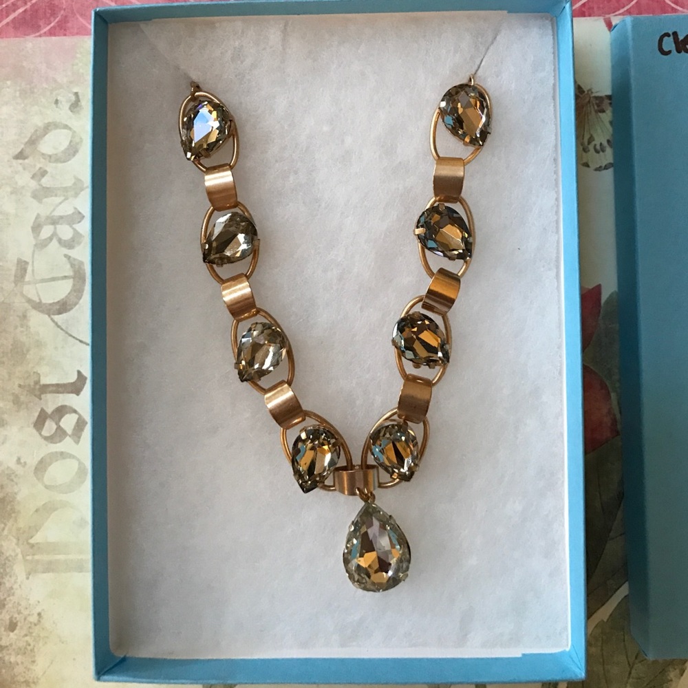 Gold and Crystal Necklace