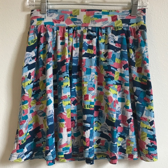 Colorblock Pattern Skirt - Picture 2 of 3