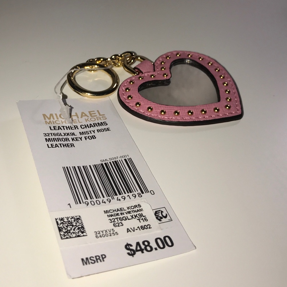 Brand New Michael Kors Leather Keychain