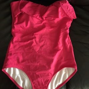 Pink one piece swim suit!!