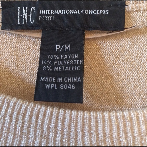 INC longer pink slightly metallic sweater - Picture 2 of 3