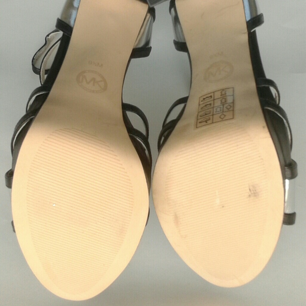 Jaida silvertone black cutout sandals shoes SOLD!! - Picture 4 of 4