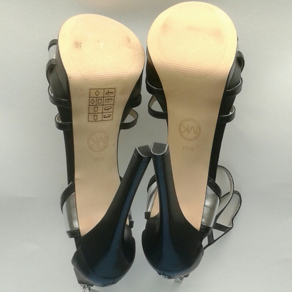 Jaida silvertone black cutout sandals shoes SOLD!! - Picture 2 of 4