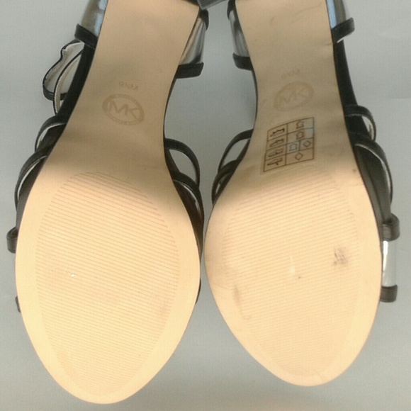 Jaida silvertone black cutout sandals shoes SOLD!! - Picture 4 of 4