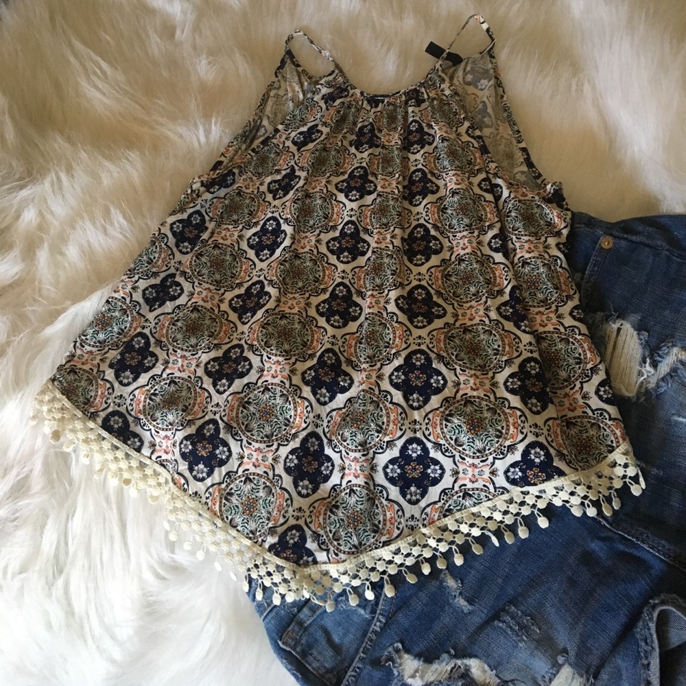 H&M fringe halter top
