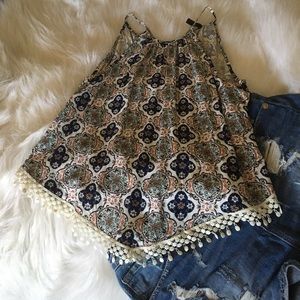 H&M fringe halter top