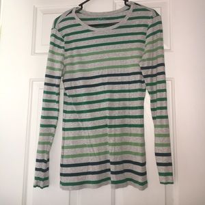 Old Navy Long Sleeve SZ L Green striped