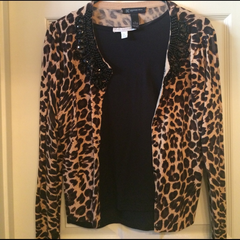 iNC jeweled cardigan