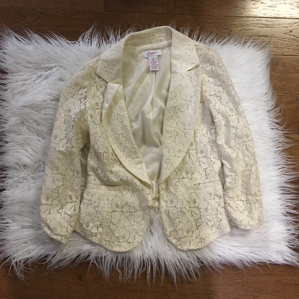 Candies 3/4 sleeve lace jacket