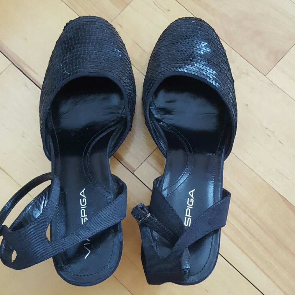 Via Spiga Wedge Sequin Espadrilles BOGO