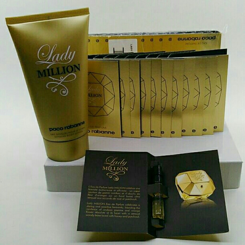 LADY MILLION Paco rabanne EDP Sample & Body Lotion