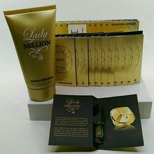 LADY MILLION Paco rabanne EDP Sample & Body Lotion