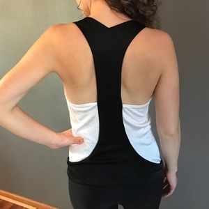 Black and white dress top