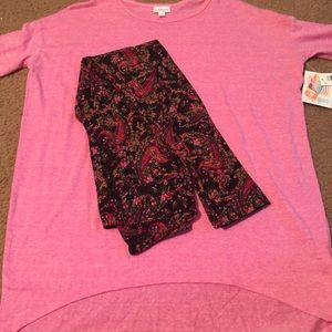 LuLaRoe OS leggings and XS Irma