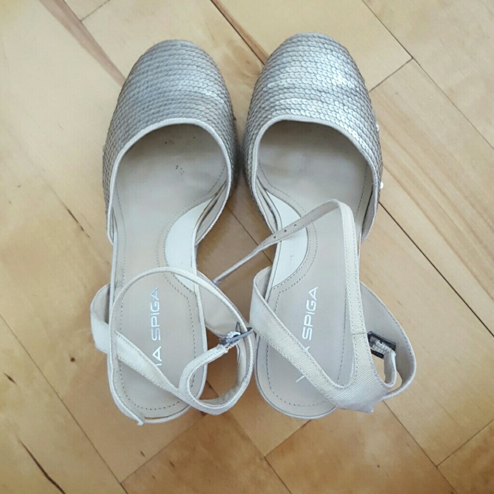 Via Spiga Sequin Wedge Espadrilles BOGO