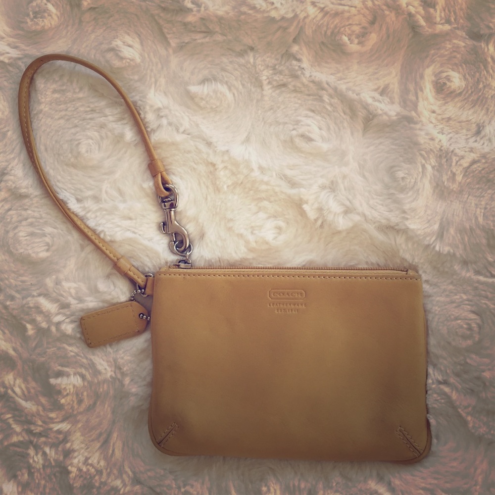 Coach Yellow Leather Wristlet