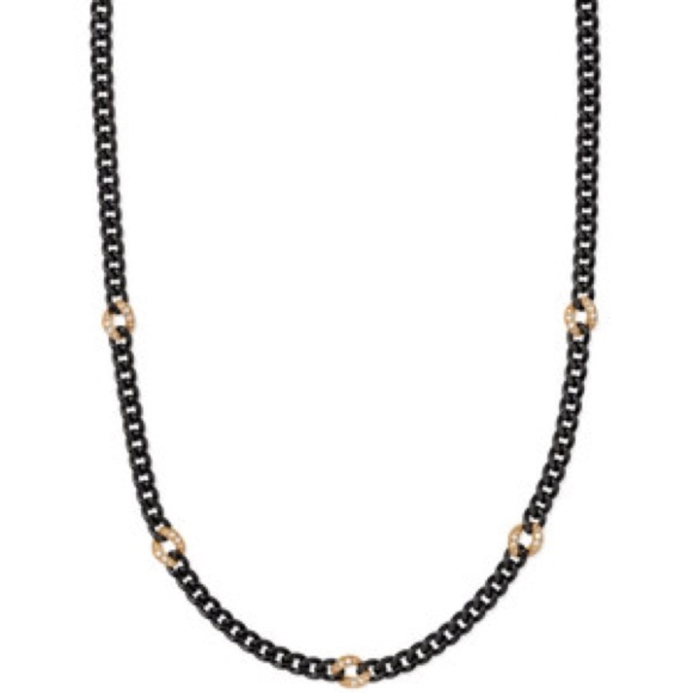 Stella & Dot Hematite Link Chain Necklace