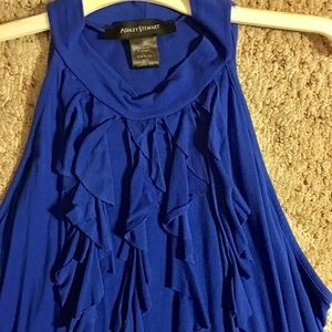 Ashley Stewart ruffle high neck top
