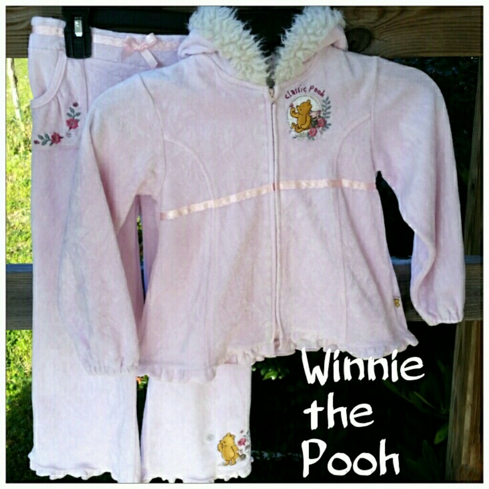 Winnie the Pooh Velour Set, soft Pink