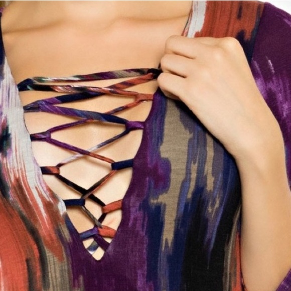 1 Medium Left!! Multi-Colored Dress - Picture 3 of 4