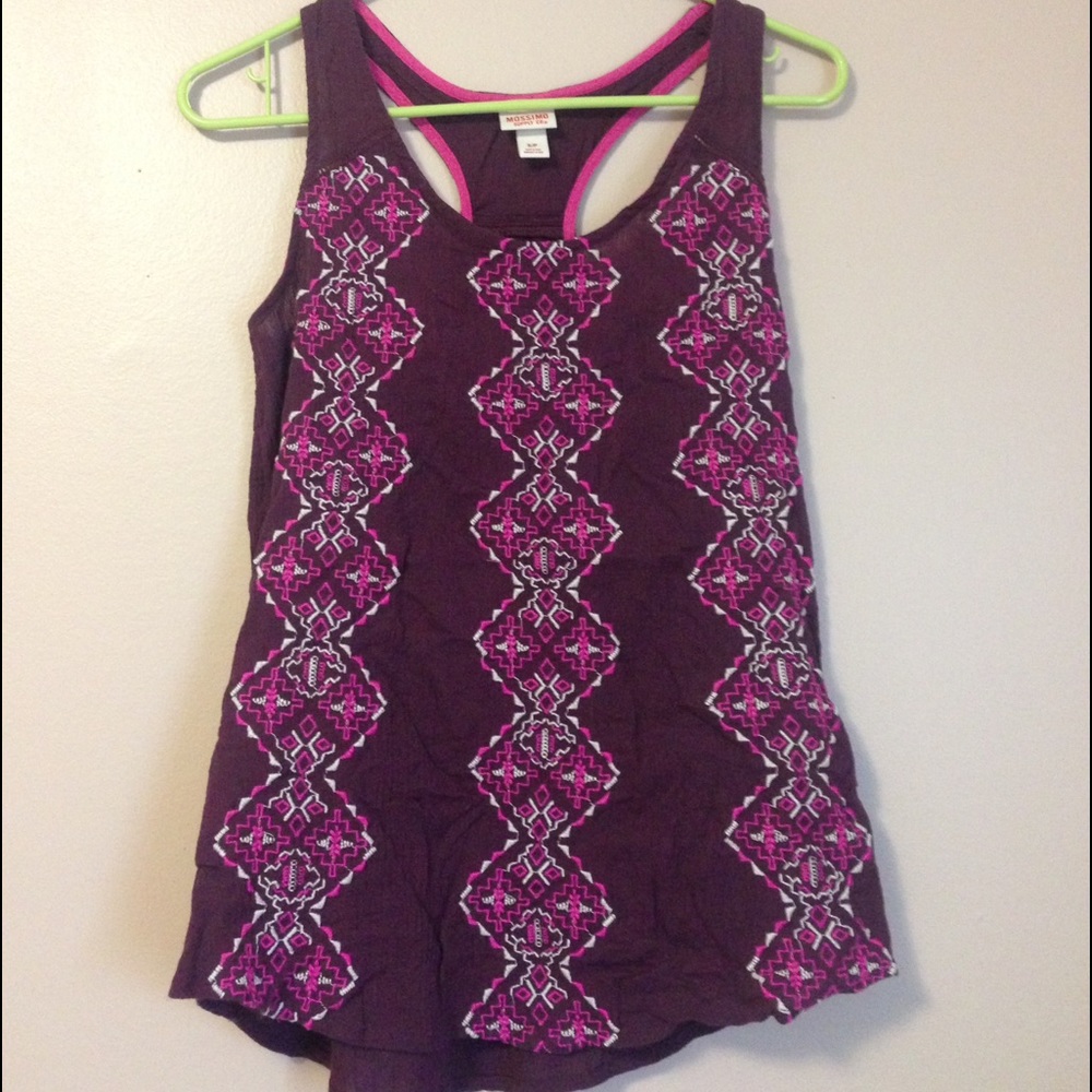 Embroidered racerback tank
