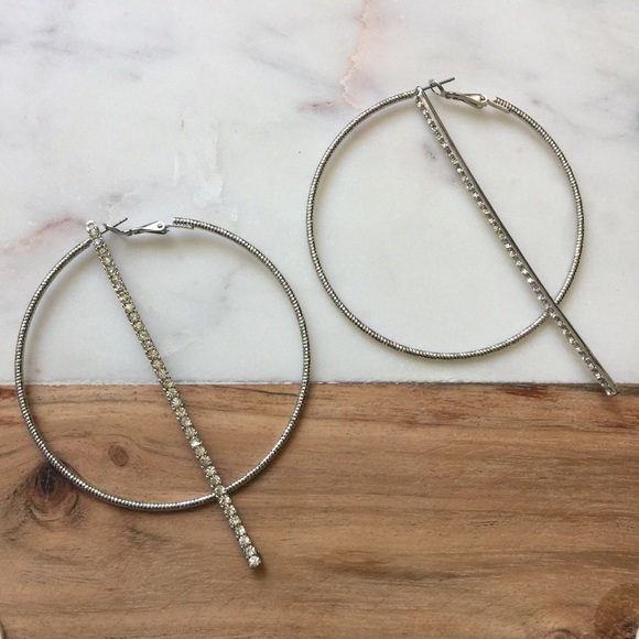 $FIRM$ ✨HP✨ {The Roxanne} Large Bar Hoop Earrings - Picture 4 of 4