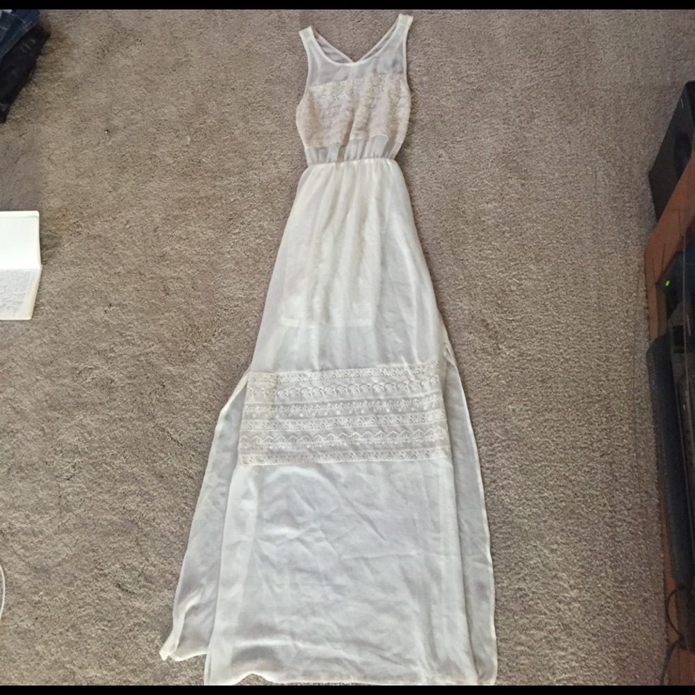 H&M Cream Maxi Dress