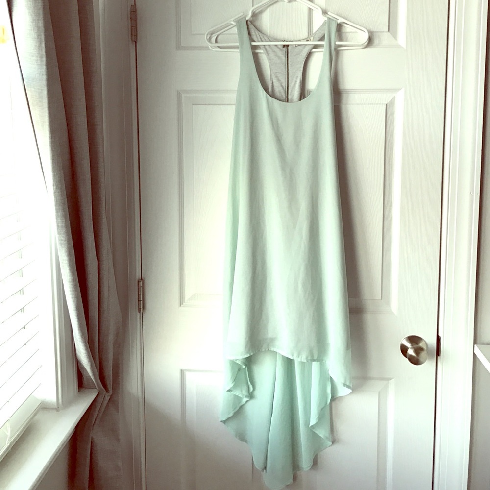 Mint high low dress *worn once*