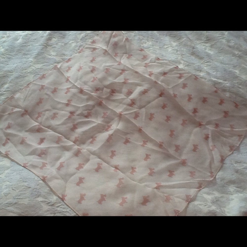 Small silk scarf with Scottie Dog motif
