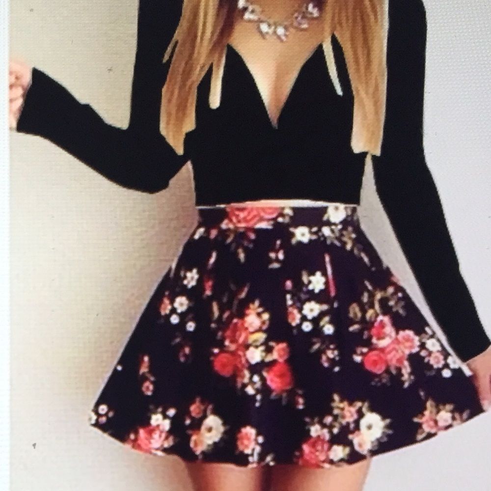 NWT Black/Floral Dress