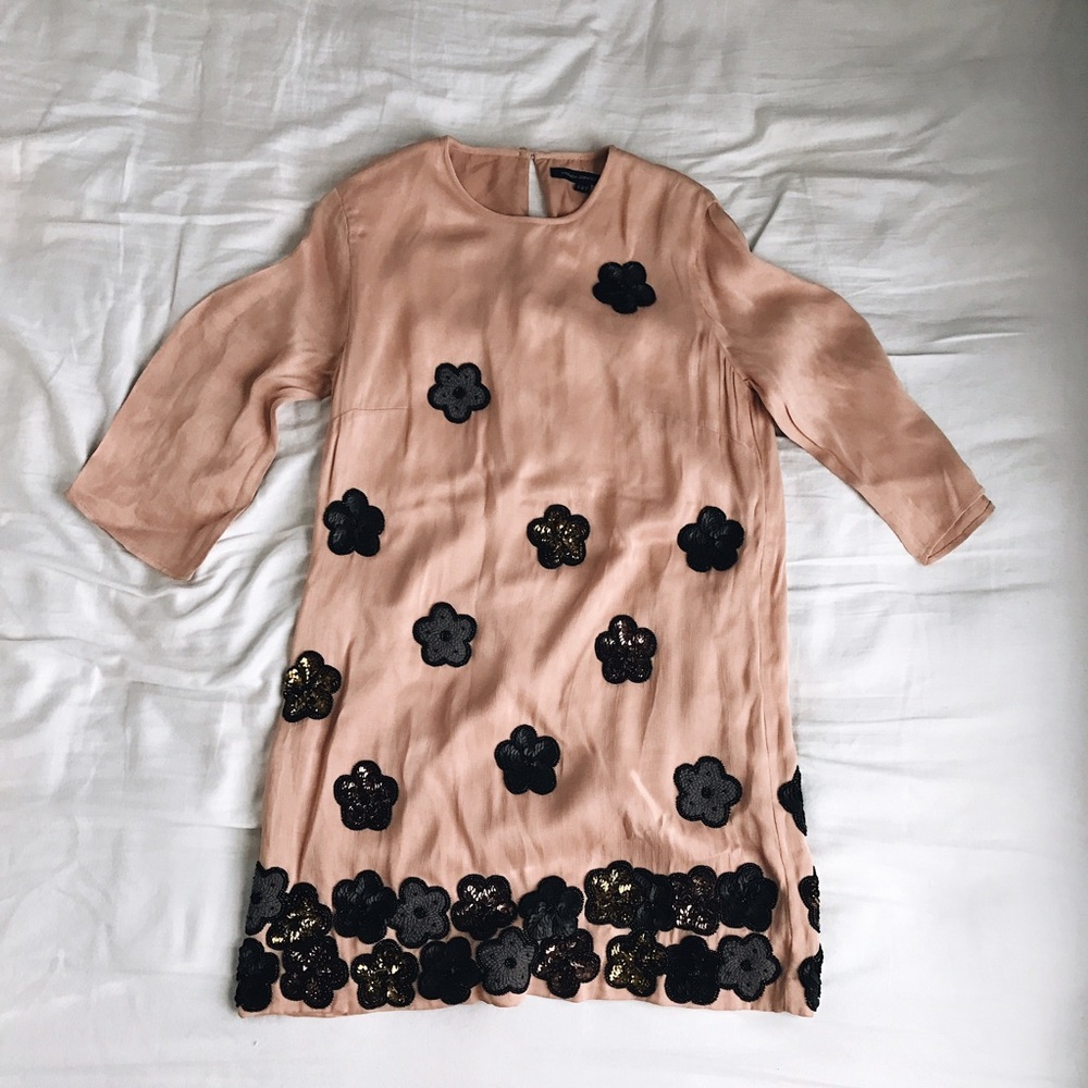French Connection Silk Beaded Dress