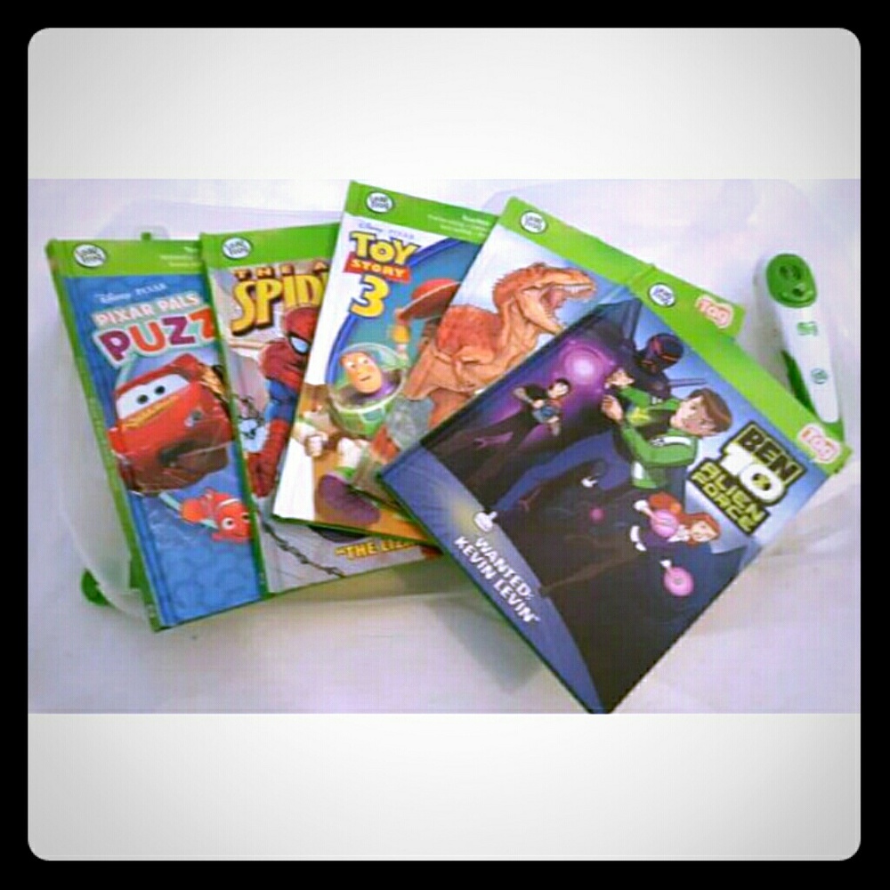 Leapfrog books (5) pen and carrying case