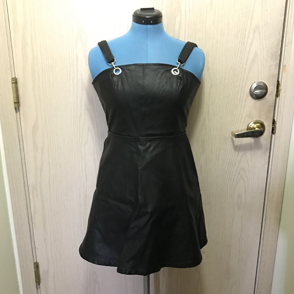 leather jumper skirt