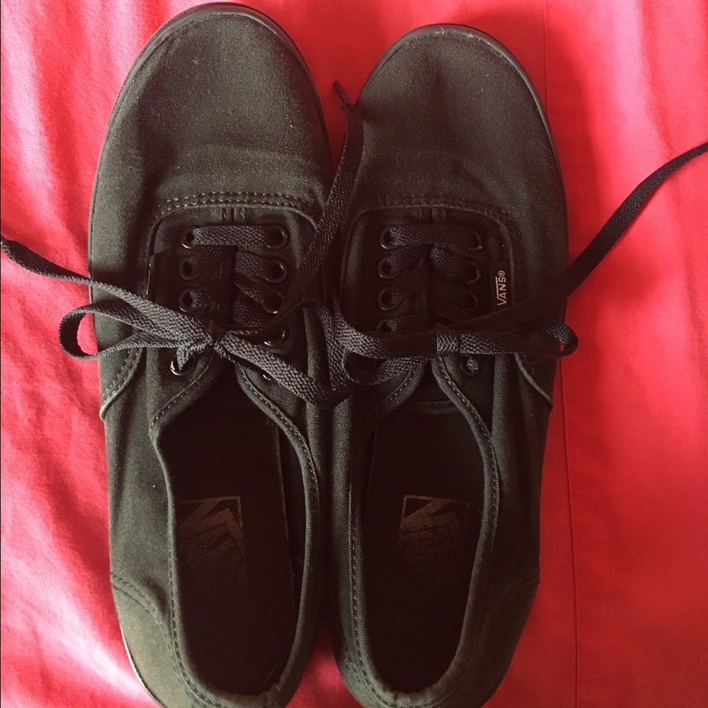 Black Vans with a lot of life left in them!