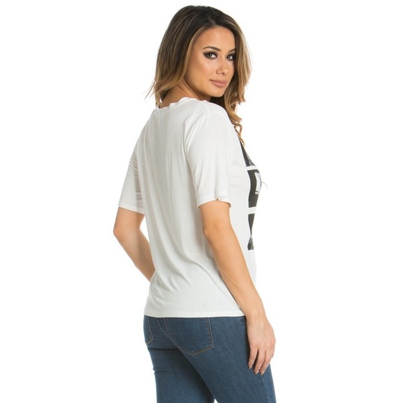 LIBERTY Black Cutout V-neck Top - Picture 2 of 4