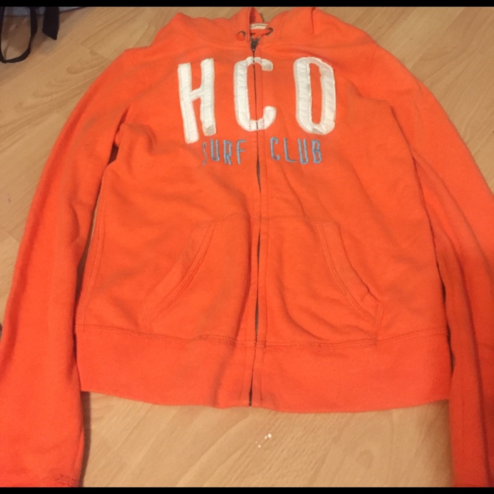 Orange Hollister hoodie