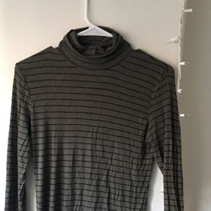 Striped Long Sleeve Turtleneck