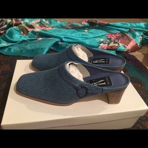 AJ Valenci mules with small heel.