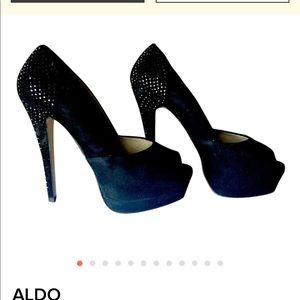 Aldo Sexy Black Platform Pumps